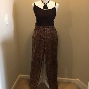 A Line Anne Klein high waisted animal print pants